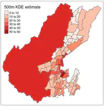 Kernel density estimation in R spatial